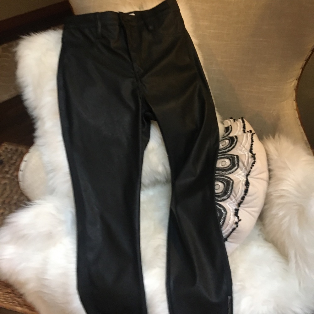 Black pleather pants